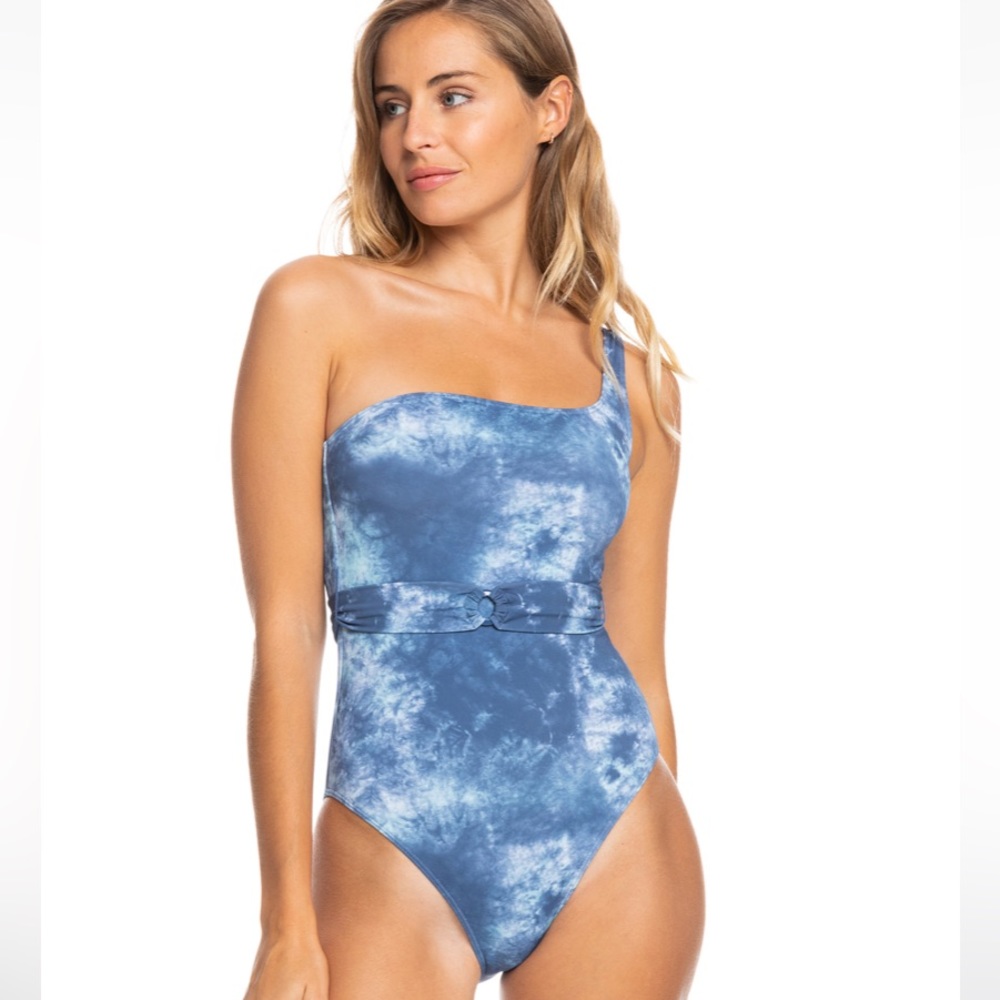 NWT ROXY  Long Weekend One-Piece Swimsuit in Bijou Blue Size Sm…